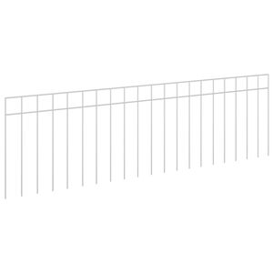 vidaXL Vrtni panel ograje 12 kos 100 x 30 cm Pocinkano jeklo Srebrna