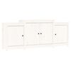 vidaXL Komoda bela 164x37x68 cm trdna borovina