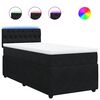 vidaXL Box spring postelja z vzmetnico črna 90x200 cm žamet