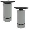 vidaXL Kosi pohi&scaron;tva Prilagodljiva 2 pcs Bela 64 x 64 x 100 mm PP