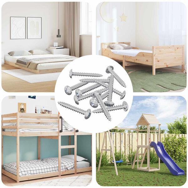 vidaXL Leseni vijaki 8451 pcs srebrna Jeklo