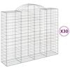 vidaXL Obokane gabion košare 30kosi 200x50x160/180 cm pocinkano železo