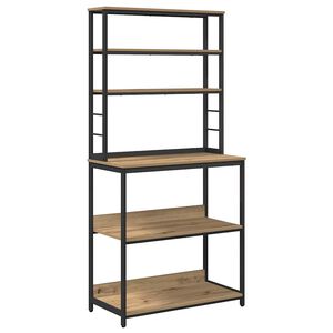 vidaXL Kuhinjska polica Umetni hrast 80 x 40 x 168 cm Konstruiran les