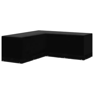 vidaXL Pokrivalo za vrtno pohi&scaron;tvo L-oblike 12 obročkov 250x250x90 cm