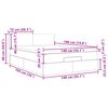 vidaXL Otomanska postelja z vzmetnico taupe 140x190 cm blago