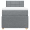 vidaXL Box spring postelja z vzmetnico svetlo siva 80x200 cm blago