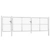 vidaXL Vrtna mrežasta vrata srebrna 500 x 125 cm pocinkano jeklo