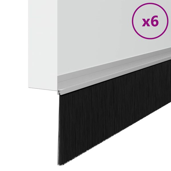 vidaXL Samolepljiva tesnila za vrata 6 pcs srebrna 100 cm