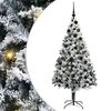 vidaXL Umestno božično drevo Bela 180 cm PVC, jeklo in plastika