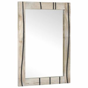 vidaXL Ogledalo za kopalnico Bela 50 x 2,5 x 70 cm Pravokotna