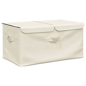 vidaXL &Scaron;katla za shranjevanje blago 50x30x25 cm krem