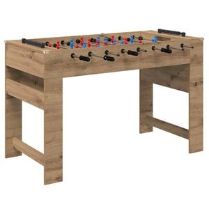 vidaXL Namizni nogomet Obrtni Hrast 125 x 60,5 x 80 cm Inženirski les