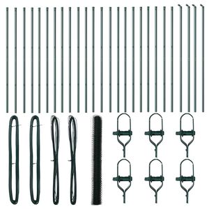 vidaXL Heksagonalna podpora za ograjo 50 x 1,6 m Jeklo s PVC premazom