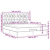 vidaXL Otomanski posteljni okvir z vzmetnico siv 160x200 cm blago