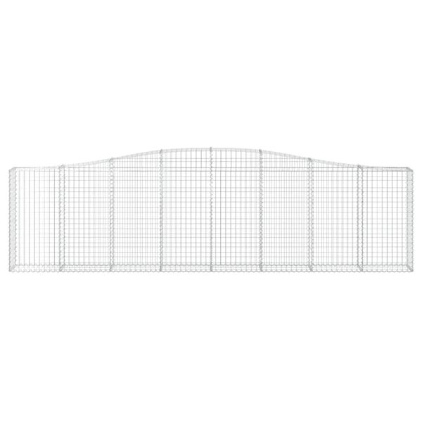 vidaXL Obokane gabion ko&scaron;are 4 kosi 400x30x100/120 cm pocinkano železo