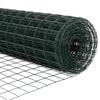 vidaXL Ograja s stebrom Zelena 0,4 x 10 m Jeklo in PVC