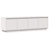 vidaXL TV omarica bela 156x37x45 cm trdna borovina