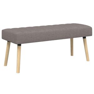 vidaXL Bench z kanalnim oblazinjenjem Taupe 110 x 40 x 46 cm Blago