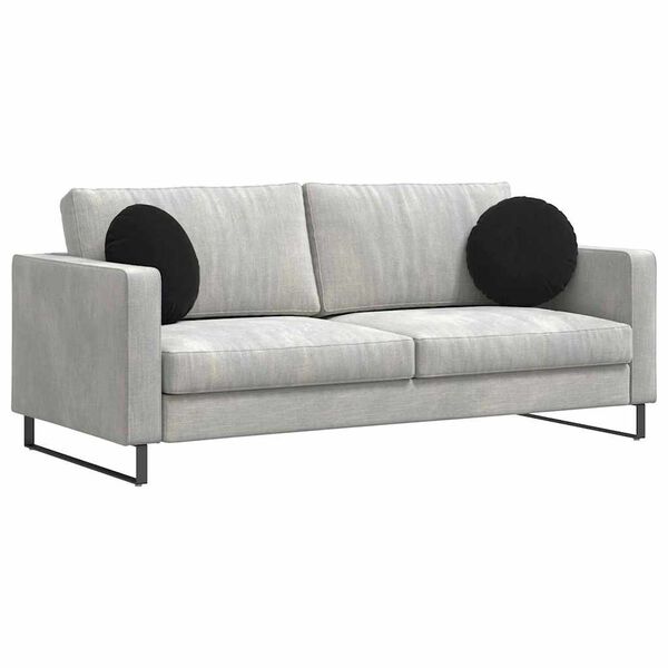 vidaXL Sedežne blazine 2 pcs Črna Ø 40 x 13 cm Žamet