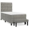 vidaXL Box spring postelja z vzmetnico svetlo siva 80x200 cm žamet