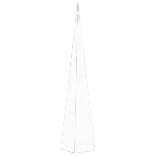 vidaXL Akrilni okrasni LED stožec hladno bel 90 cm