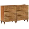vidaXL Stranska omarica 2 kosa 60x33x75 cm trden mangov les