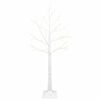 vidaXL Božično drevo breza Bela 22 x 22 x 120 cm Plastika 174 LED