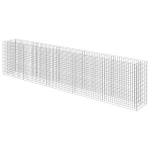vidaXL Visoka greda gabion pocinkano jeklo 450x50x100 cm