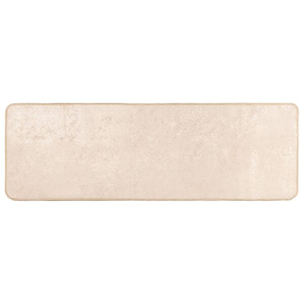 vidaXL Preproga runner MARSA krema 150 x 50 cm Poliester in PVC