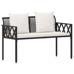 vidaXL Zunanje klopi 2 -Seater 116 x 56 x 75 cm poli ratan