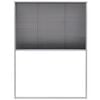 vidaXL Plise komarnik za okna aluminij 60x80 cm