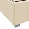vidaXL Konstrukcija postelje z vzmetnico krema 200 x 200 cm blago