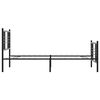 vidaXL Kovinski posteljni okvir z vzglavjem in vznožjem črn 90x200 cm