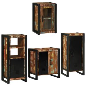 vidaXL Komplet pohi&scaron;tva za kopalnico 4 kos večbarvno 55 x 35 x 60 cm