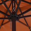 vidaXL Vrtni dežnik Rdeča in črna 295 x 295 x 245 cm