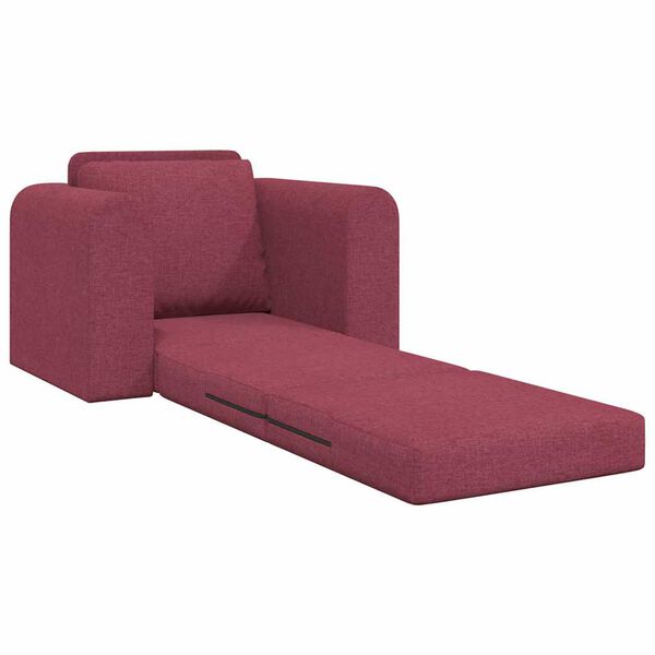 vidaXL Sofa postelja Vinorodna rdeča 98 x 71 x 83 cm blago