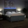 vidaXL Box spring postelja z vzmetnico temno siva 180x200 cm blago