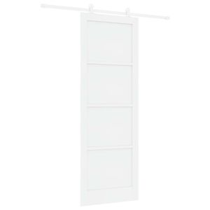 vidaXL Drsna vrata Bela 83 x 232 cm Trdna borovina