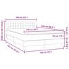 vidaXL Box spring postelja z vzmetnico LED roza 160x220 cm žamet