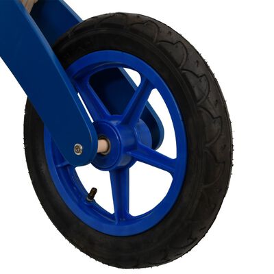 vidaXL Poganjalec za otroke s pnevmatikami moder