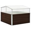 vidaXL Rastlinjak pocinkano jeklo 100x100x85 cm rjav