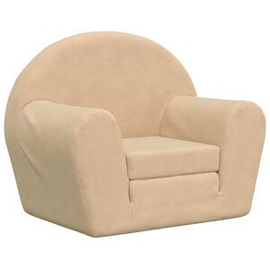 vidaXL Otro&scaron;ki kavč krem mehak pli&scaron;