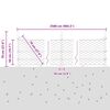 vidaXL Steber ograje. srebrna 25 x 0,5 m (50 mm mreža) Jeklo