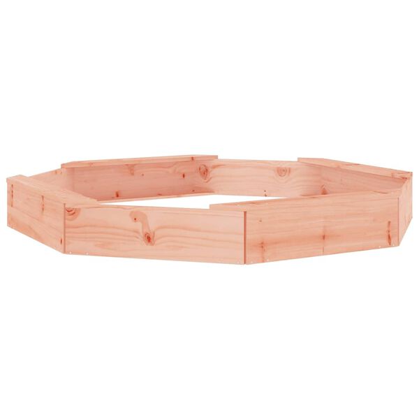 vidaXL Peskovnik s sedeži osemkotnik trden les douglas