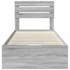 vidaXL Konstrukcija postelje Siva Sonoma 90 x 200 cm Inženirsko leseno