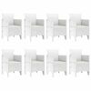 vidaXL Komplet za jedilnico v vrtu 9 pcs Svetlo siva Polipropilen