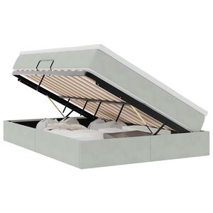 vidaXL Postelja z dodatnim prostorom za shranjevanje in vzmetnico