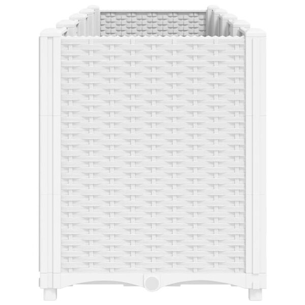 vidaXL Vrtno cvetlično korito belo 160x40x53 cm PP