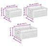 vidaXL Ko&scaron;are za shranjevanje 3 pcs Naravna 40 x 30 x 18 cm