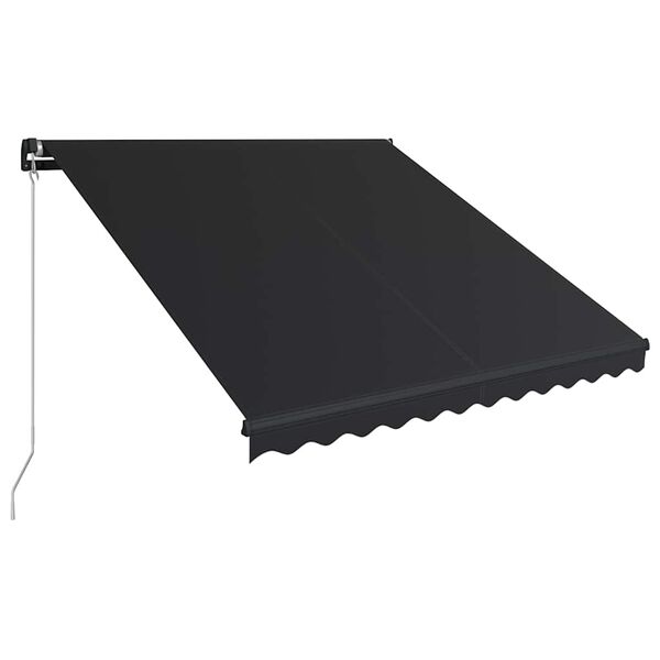 vidaXL Ročno zložljiva tenda 350x250 cm antracitna